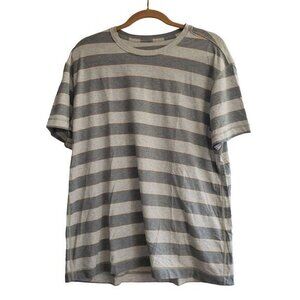 Lululemon Athletica‎ Striped Tee Shirt Gray Orange Mens Size Large Pre-Owned
